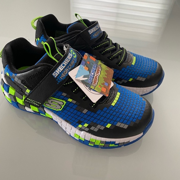 NWT Skechers boys Minecraft Megacraft sneakers size 2.5 - Picture 2 of 8